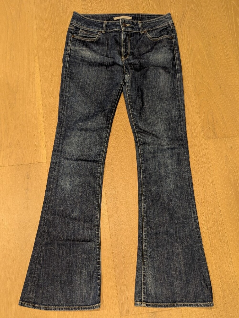 Low-rise Blue Denim Jeans - Flare